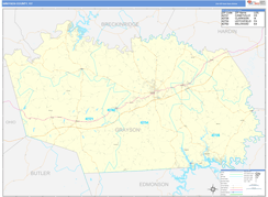 Grayson County, KY Digital Map Basic Style