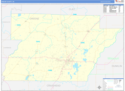 Greene County, AR Digital Map Basic Style