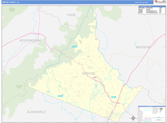 Greene County, VA Digital Map Basic Style