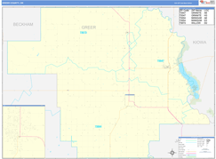 Greer County, OK Digital Map Basic Style