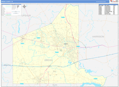 Gregg County, TX Digital Map Basic Style