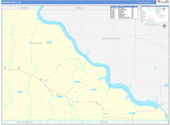 Gregory County, SD Digital Map Basic Style