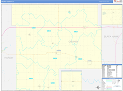 Grundy County, IA Digital Map Basic Style