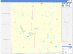 Grundy County, MO Digital Map Basic Style