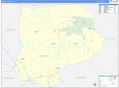 Grundy County, TN Digital Map Basic Style