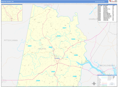 Halifax County, VA Digital Map Basic Style