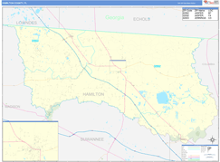 Hamilton County, FL Digital Map Basic Style