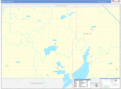 Hamlin County, SD Digital Map Basic Style