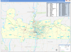Hampden County, MA Digital Map Basic Style