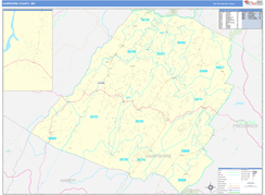 Hampshire County, WV Digital Map Basic Style