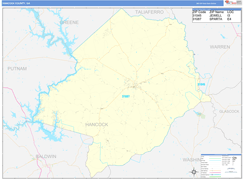 Hancock County, GA Digital Map Basic Style