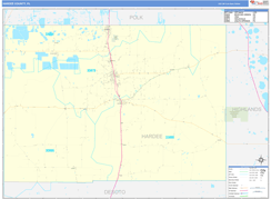 Hardee County, FL Digital Map Basic Style