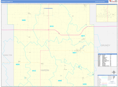 Hardin County, IA Digital Map Basic Style