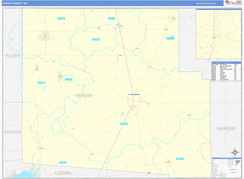 Hardin County, OH Digital Map Basic Style