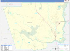 Hardin County, TX Digital Map Basic Style