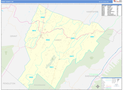 Hardy County, WV Digital Map Basic Style