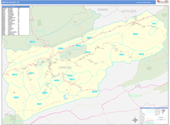 Harlan County, KY Digital Map Basic Style