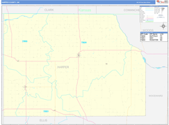 Harper County, OK Digital Map Basic Style