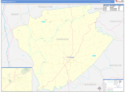 Harrison County, KY Digital Map Basic Style