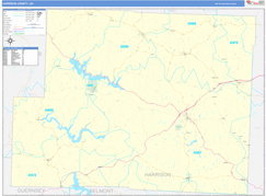 Harrison County, OH Digital Map Basic Style