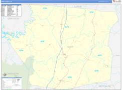 Hart County, KY Digital Map Basic Style