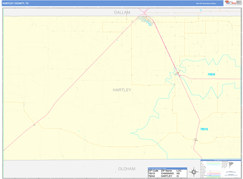 Hartley County, TX Digital Map Basic Style