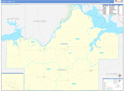 Haskell County, OK Digital Map Basic Style