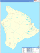 Hawaii County, HI Digital Map Basic Style