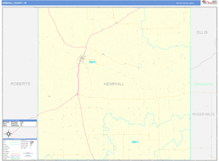 Hemphill County, TX Digital Map Basic Style