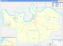 Henderson County, KY Digital Map Basic Style