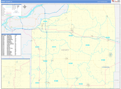 Henry County, IL Digital Map Basic Style