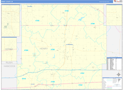 Henry County, IN Digital Map Basic Style