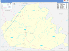 Henry County, KY Digital Map Basic Style