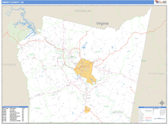 Henry County, VA Digital Map Basic Style