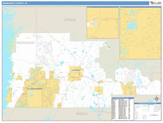 Hernando County, FL Digital Map Basic Style