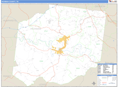 Hickman County, TN Digital Map Basic Style
