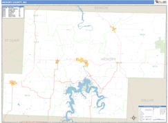 Hickory County, MO Digital Map Basic Style