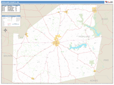 Highland County, OH Digital Map Basic Style