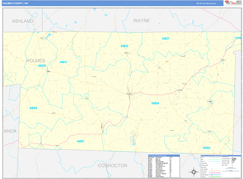 Holmes County, OH Digital Map Basic Style