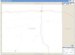 Hooker County, NE Digital Map Basic Style