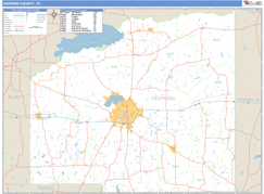 Hopkins County, TX Digital Map Basic Style