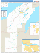 Houghton County, MI Digital Map Basic Style