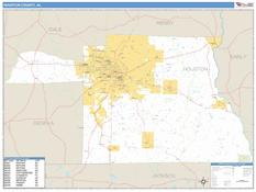 Houston County, AL Digital Map Basic Style