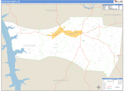 Houston County, TN Digital Map Basic Style