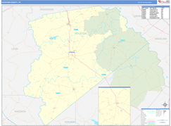 Houston County, TX Digital Map Basic Style