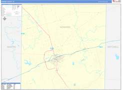 Howard County, TX Digital Map Basic Style
