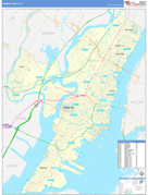 Hudson County, NJ Digital Map Basic Style