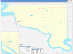 Hughes County, SD Digital Map Basic Style