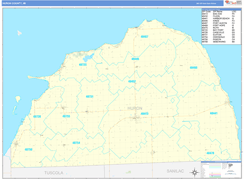 Huron County, MI Digital Map Basic Style