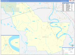 Iberville Parish (County), LA Digital Map Basic Style